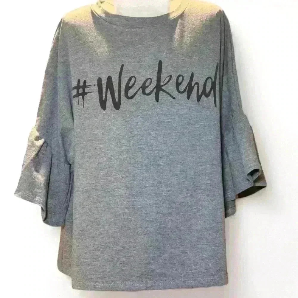 Soprano - Grey #Weekend Comfy Shirt- Girl’s Lg (14)
